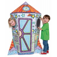 custom wholesale indoor pirate ship cardboard rocket playhouse for kids