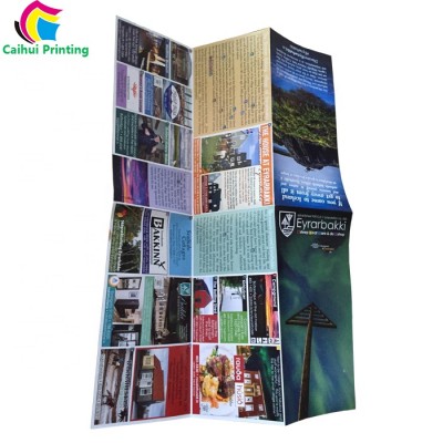 folded travel guide paper map printing service