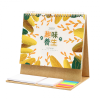 custom Design With Notepad And Label Sticker calendar Chinese Diy 2020 Standard Desk Calendar Planner For Office Table